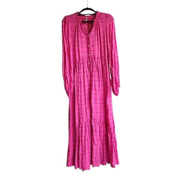 Free People Edie Maxi Dress - Vibrant Hot Pink - Picture 6 of 15